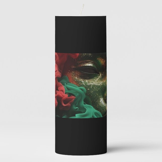 Afro Goddess Pillar Candle (Front)