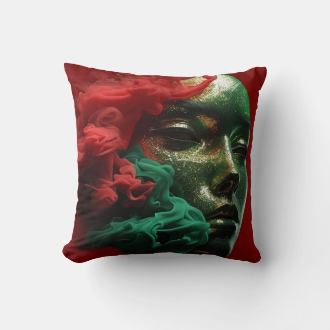 Afro Goddess Throw Pillow (Front)