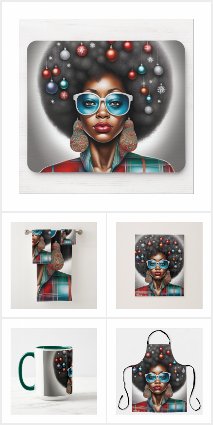Afro hair holiday mood 