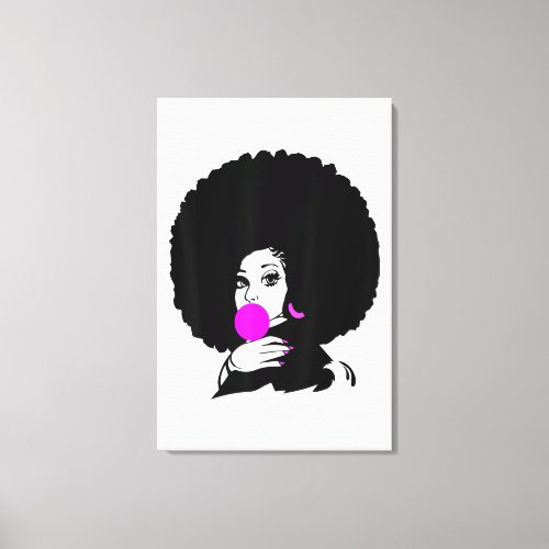 Afro Hair Natural Hair african american Canvas Print