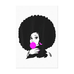 Afro Hair Natural Hair african american Canvas Print