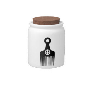 Afro Hair Peace Candy Jar