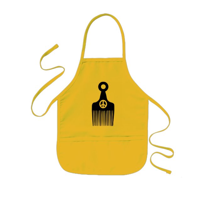 Afro Hair Peace Kids' Apron (Front)