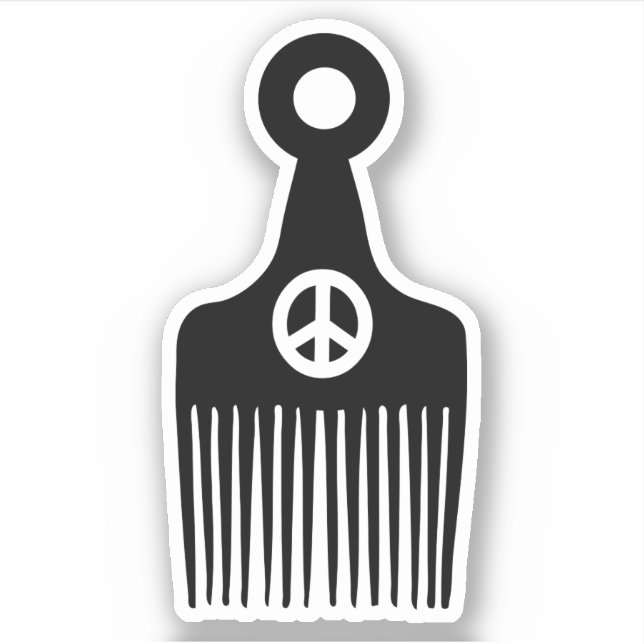Afro Hair Peace Sticker (Front)