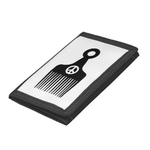 Afro Hair Peace Tri-fold Wallet