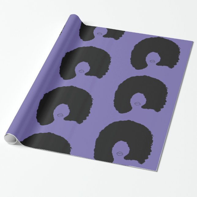 Afro Hair Wrapping Paper (Unrolled)
