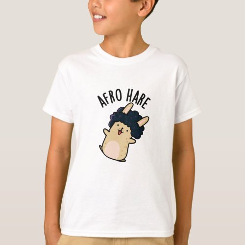 Afro Hare Funny Rabbit With Afro Pun  T_Shirt