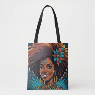 Afro Indigenous journey tote bag