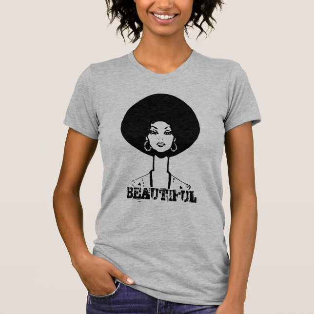 AFRO LADY  BEAUTIFUL T-Shirt (Front)