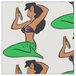 afro latina mermaid fabric
