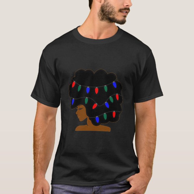 Afro Lights Natural Hair T-Shirt (Front)