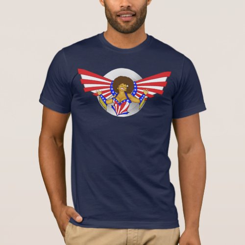 Afro Love Angel mens T_Shirt