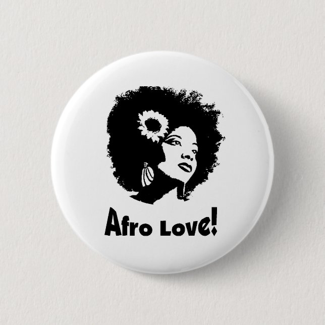 Afro Love Button (Front)