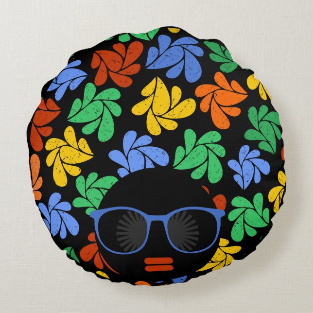Afro Love Colorful Pillow (Back)