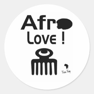 Afro Love with DUAFE Classic Round Sticker