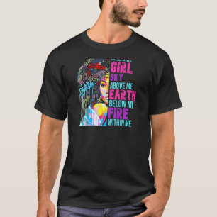 Afro Melanin Girl Black Girl Pride Empowerment Pop T-Shirt
