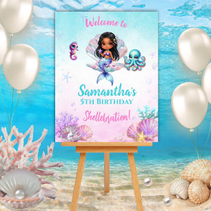 Afro Mermaid Sign - Under the Sea Sign