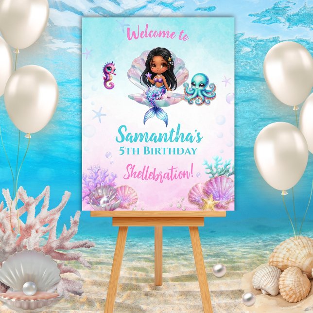 Afro Mermaid  Sign - Under the Sea  Sign (Creator Uploaded)