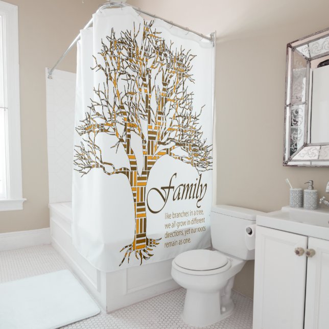 Afro-modern Pattern:  Africa Anew Shower Curtain (In Situ)