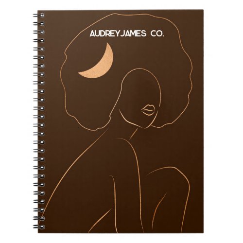 Afro Moon Girl  Notebook