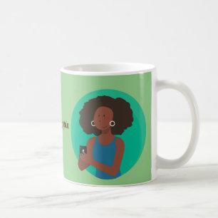 Afro  Natural Hair Curls Coffee Mug