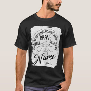 Afro Nurse Black History Month BLM Melanin Queen R T-Shirt