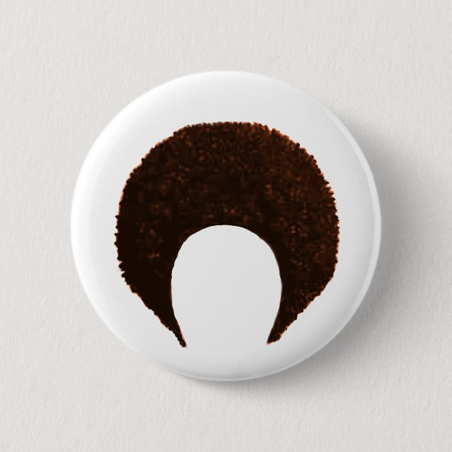Afro Orange jGibney The MUSEUM Zazzle Gifts Pinback Button (Front)
