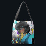 Afro Pick Crossbody Bag<br><div class="desc">Woman with afro with afro pick earrings</div>