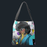 Afro Pick Crossbody Bag<br><div class="desc">Woman with afro with afro pick earrings</div>