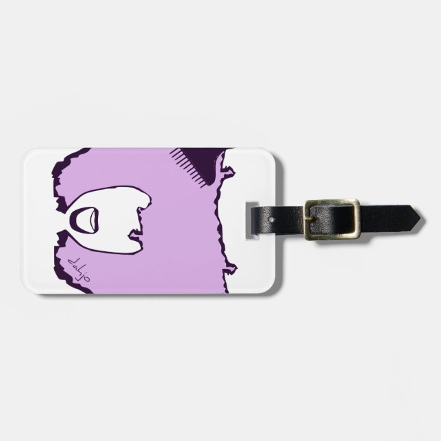 Afro Pick Luggage Tag (Front Horizontal)