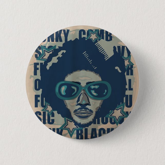 AFRO PINBACK BUTTON (Front)