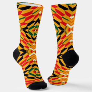 Afro Pop Cairo Kente Print Socks