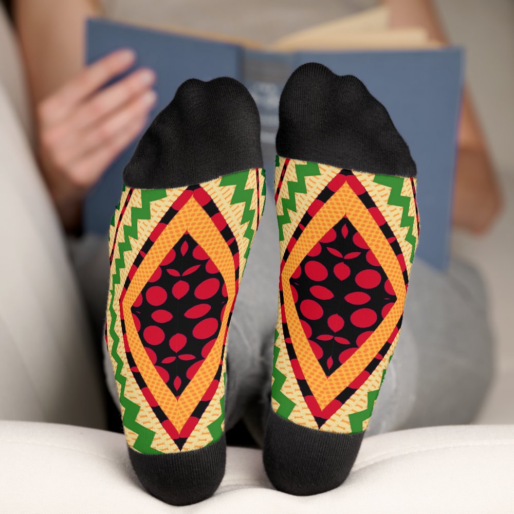 Discover Afro Pop Kente Yellow Socks