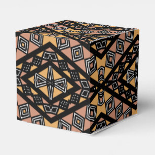 Afro Pop Modern Bogolan Mud Cloth Design Favor Boxes