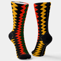 Afro Pop Red Black Gold And Green Tribal