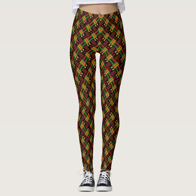 Afro Pop Supreme Dark Leggings (Front)