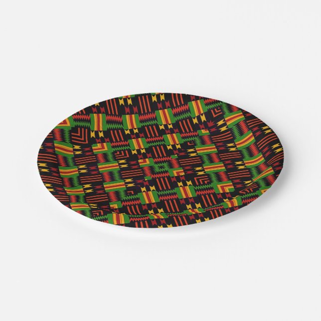 Afro Pop Supreme Dark Paper Plate (Angled)