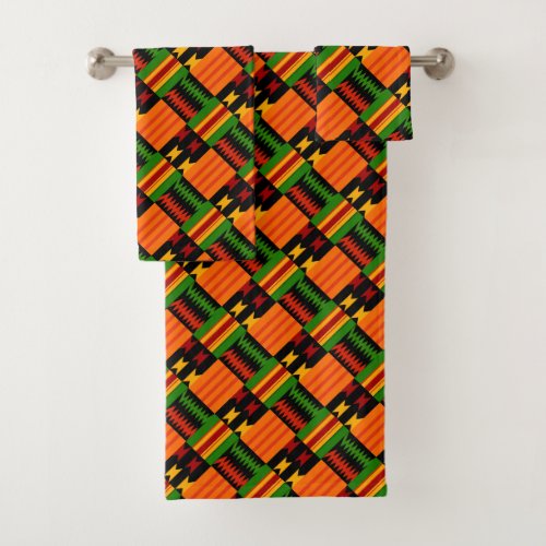 Afro Pop Tribal Design Bath Towel Set