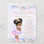 Afro Princess Drive By Baby Shower Invitation (Front)