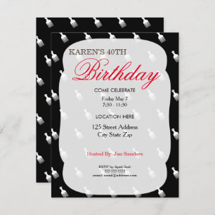 Afro Puff Birthday Party Invitations