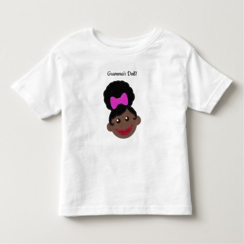 Afro Puff Little Girl  Grammas Doll Toddler T_shirt