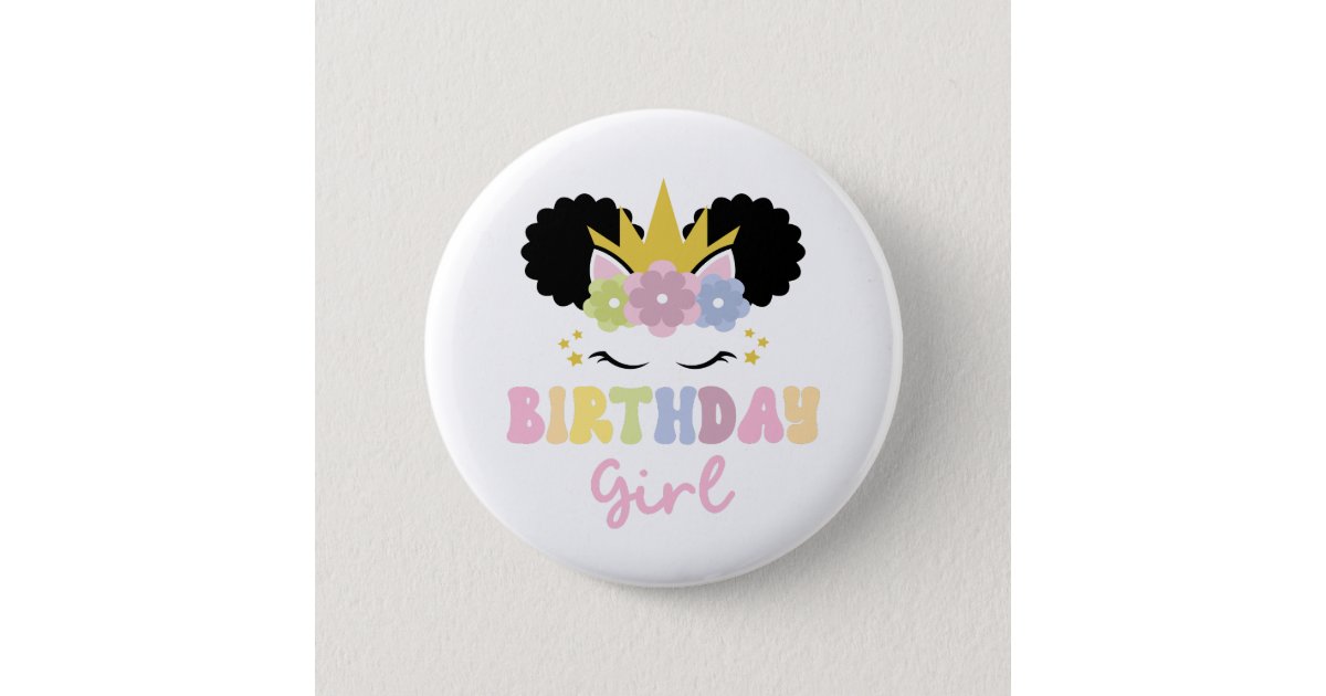 Womens Afro Unicorn' Small Buttons