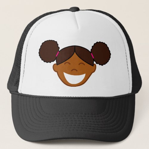 Afro Puffs Girl Face Trucker Hat