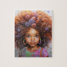 Afro Puzzle, 11" x 14", 252 pieces