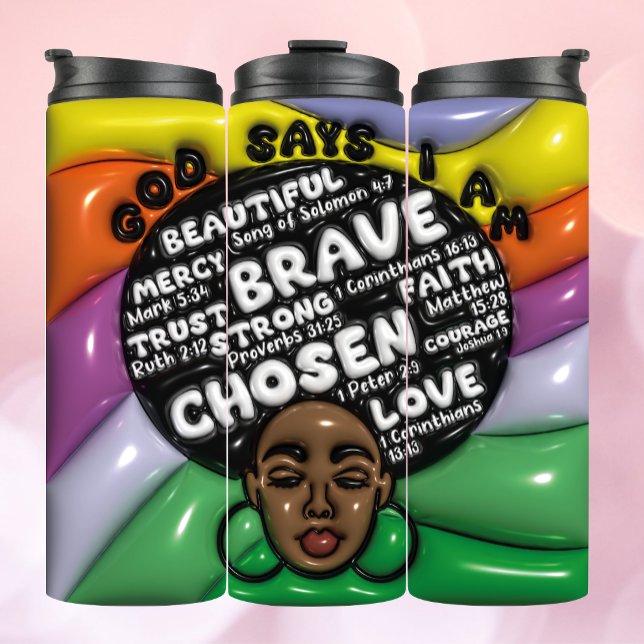 Afro Queen 3D Inflated Tumbler (Creator Uploaded)