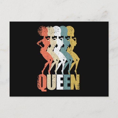 Afro Queen Diva Black Girl Magic Vintage Retro Ser Invitation Postcard