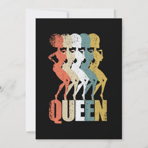 Afro Queen Diva Black Girl Magic Vintage Retro Ser Save The Date