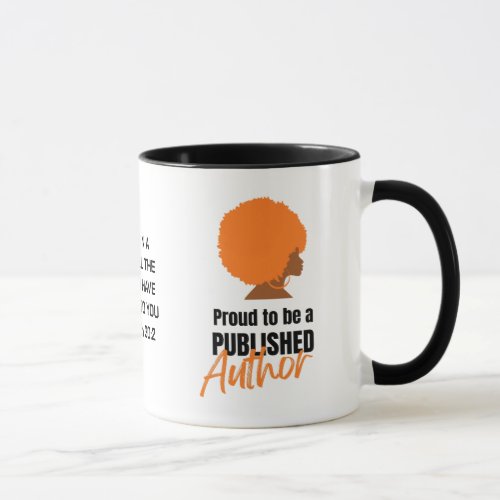 Afro Queen PROUD BLACK PUBLISHED AUTHOR Christian Mug