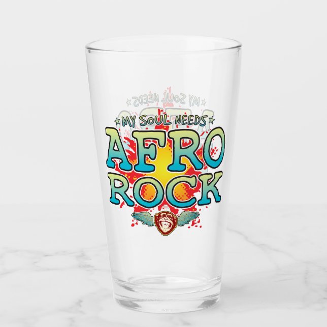 Afro Rock Soul Glass Tumbler (Front)
