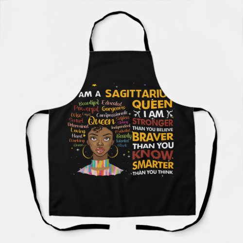 Afro Sagittarius queen September August Virgo Zodi Apron